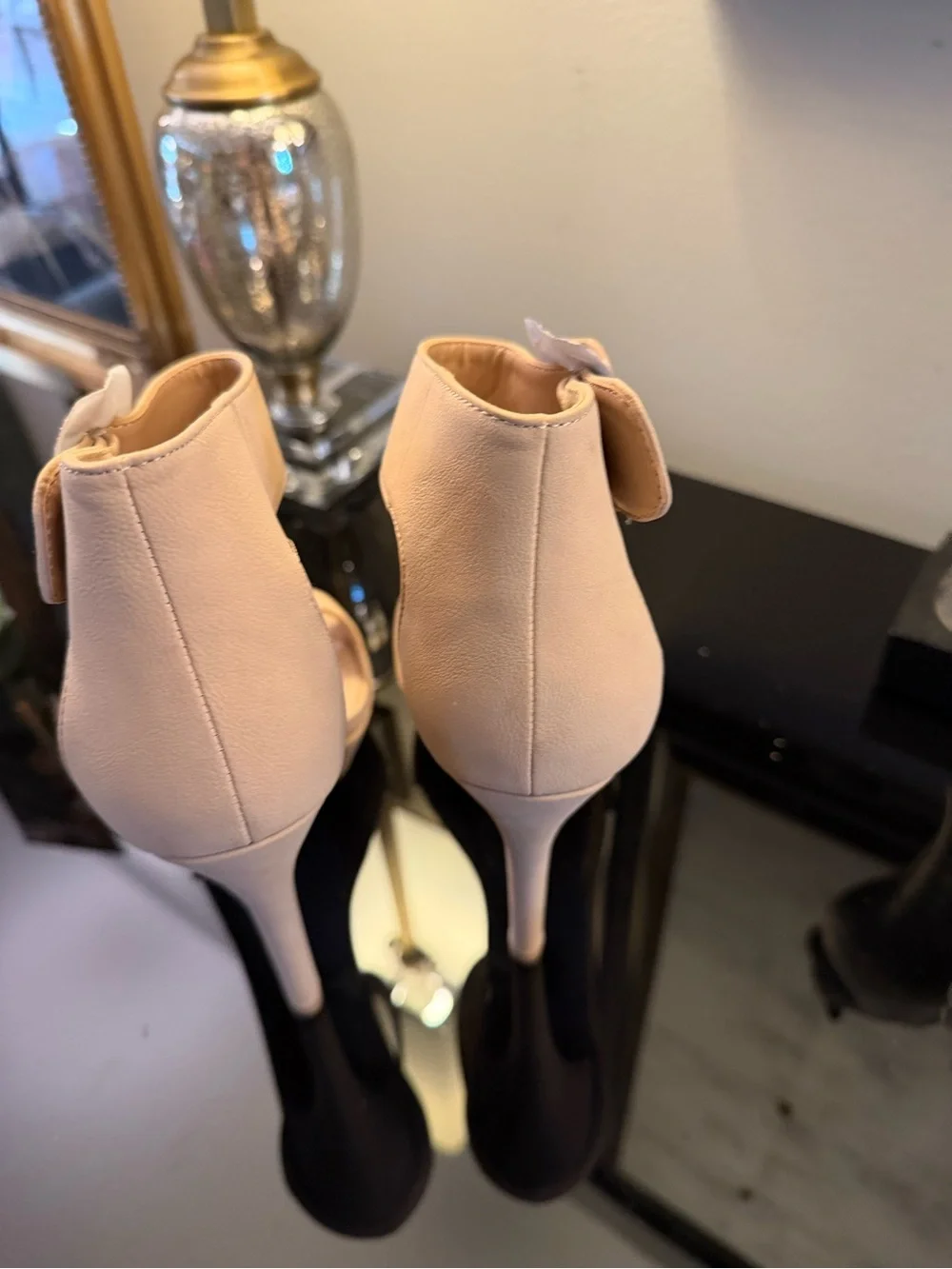 Delicious NWOT Nude Ankle-Strap Stiletto Heels